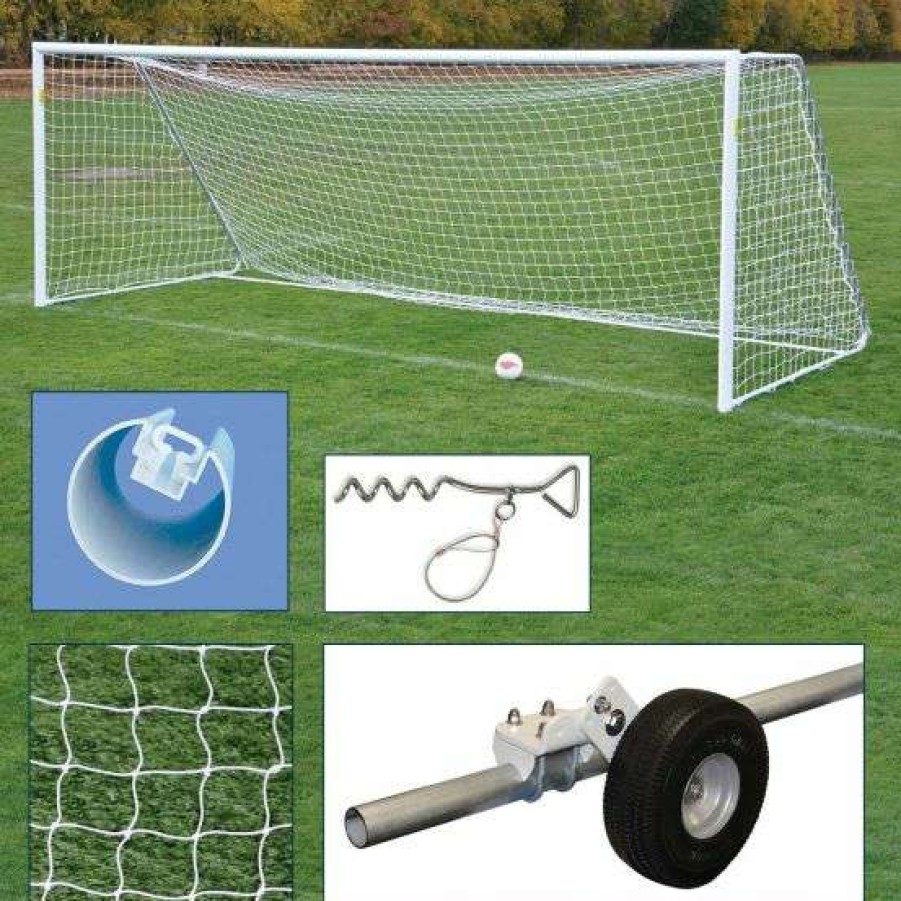 Soccer Goals * | Promotions Jaypro 8'X24 Official Soccer Goal Package, Sgp-400Pkg