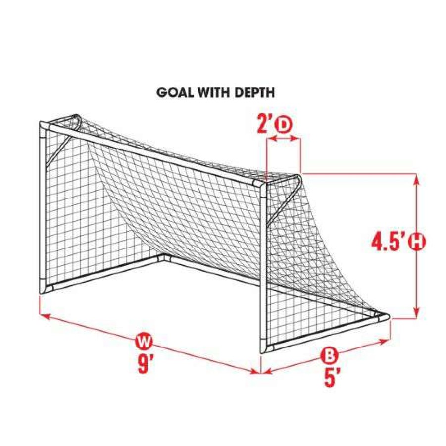 Nets & Accessories * | Outlet Kwik Goal 4.5'X9'X2'X5 Soccer Net, 3Mm, White, 3B5501