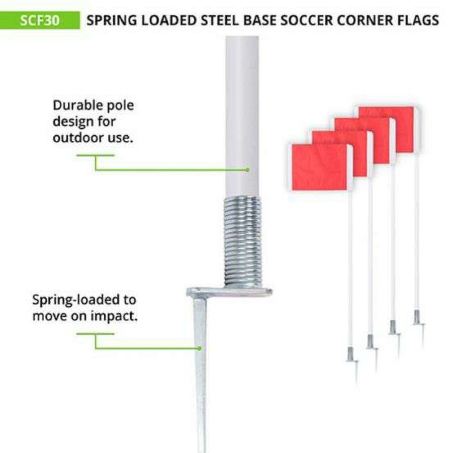 Soccer * | Online Champion Spring Loaded Soccer Corner Flags, Set Of 4, Scf30