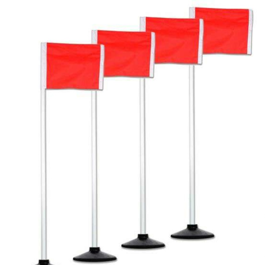 Soccer * | Outlet Champro All-Surface Official Soccer Corner Flags W/ Rubber Base, Set Of 4, A197Rb