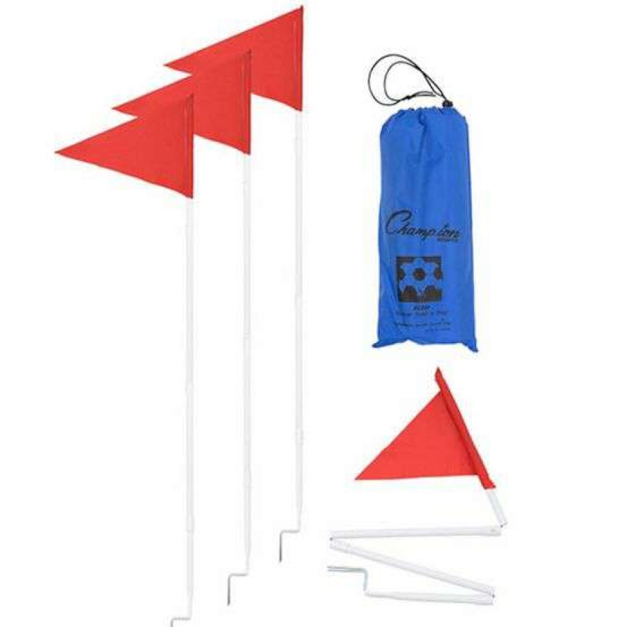 Soccer * | Outlet Champion Fold-A-Flag Folding Soccer Corner Flags, Set Of 4, Scf50