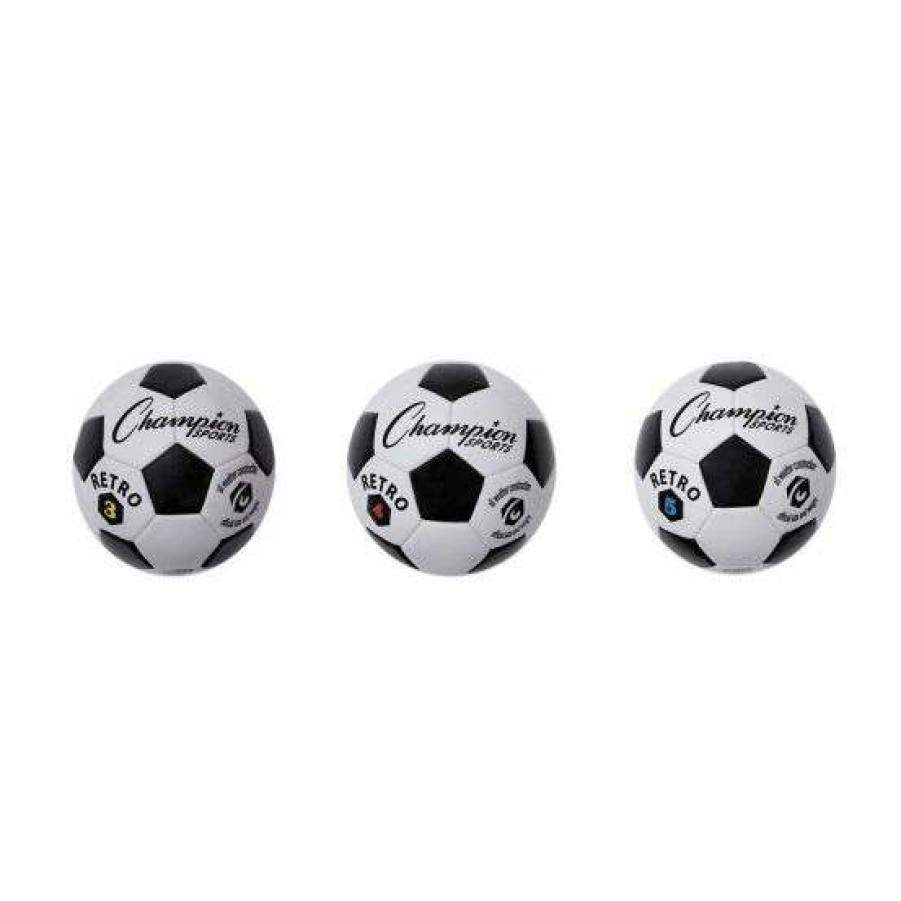 Soccer * | Promotions Champion Retro Black & White Soccer Ball, Size 3, 4 & 5