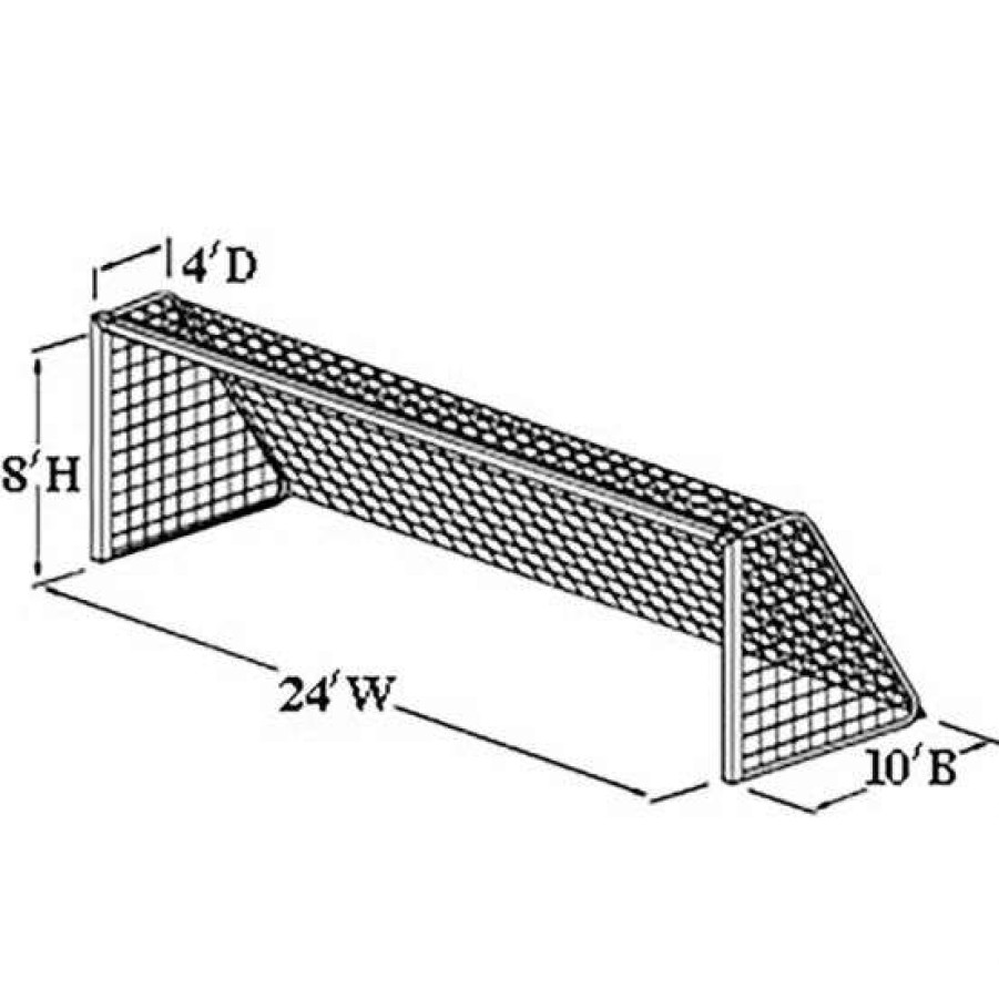 Nets & Accessories * | Sale Jaypro 8'X24'X4'X10 Two-Toned Hex Official Soccer Nets, 5Mm, Sn-2 (Pair)