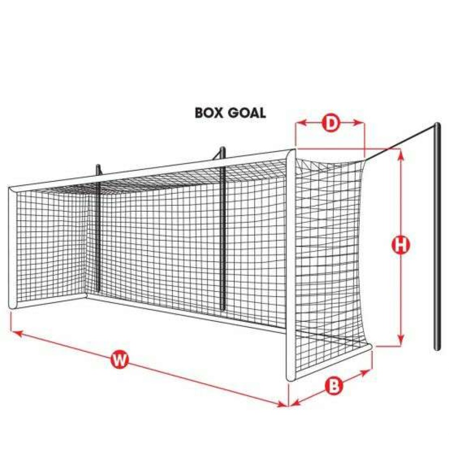 Nets & Accessories * | Sale Kwik Goal 8'X24'X6'X6 Box Soccer Net, 3Mm, White, 3B15