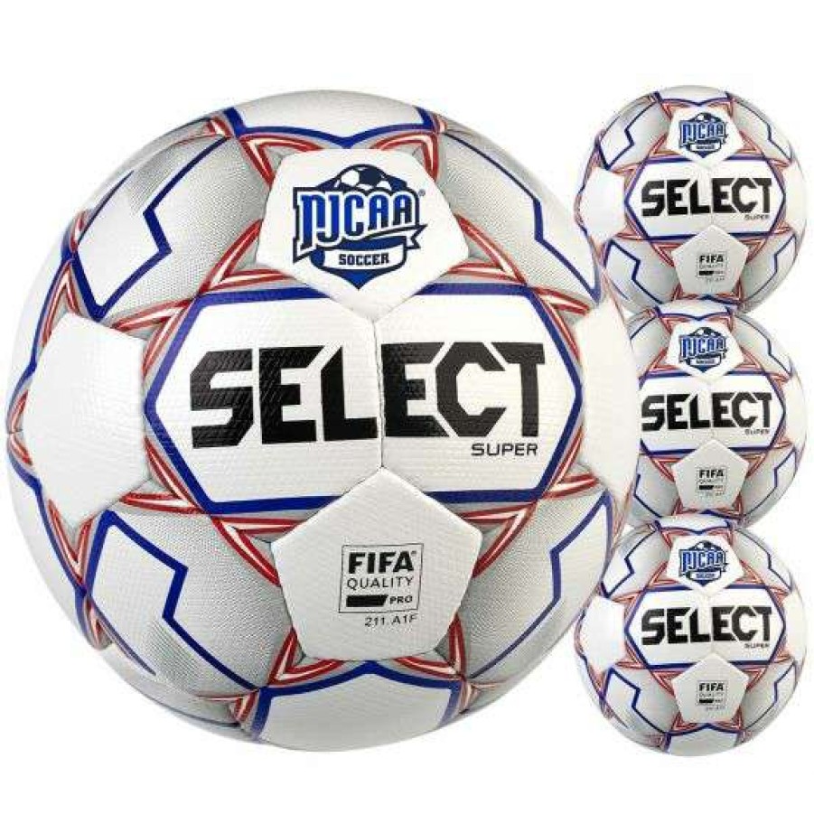 Soccer * | Online Select 4Pk Super Njcaa Match Soccer Ball Package White