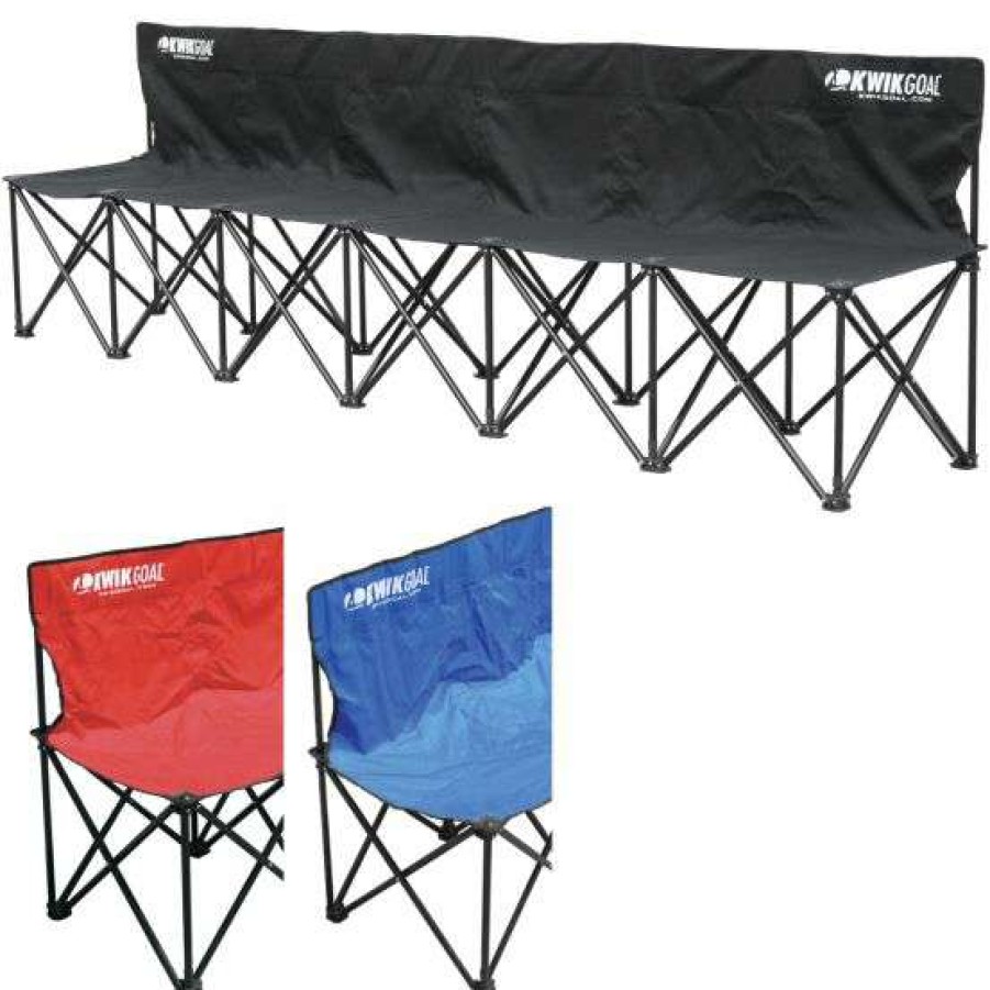 Soccer * | Outlet Kwik Goal 6 Seat Kwik Bench Folding Soccer Bench, 9B906